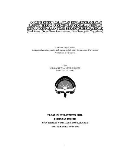 Top Pdf Kecepatan Arus Bebas Kendaraan Untuk Jalan Perkotaan Dok