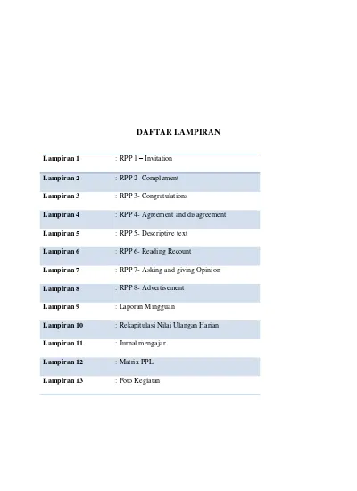 LAPORAN INDIVIDU KEGIATAN PRAKTIK PENGALAMAN LAPANGAN PPL