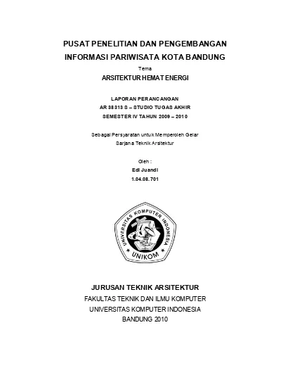 Pusat Penelitian Dan Pengembangan Informasi Pariwisata Kota Bandung