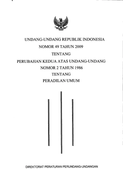 Undang Undang No Tahun Tentang Perubahan Kedua Atas Undang