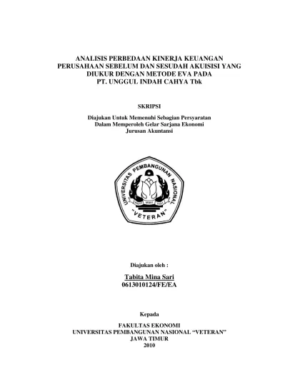 Analisis Perbedaan Kinerja Keuangan Perusahaan Sebelum Dan Sesudah