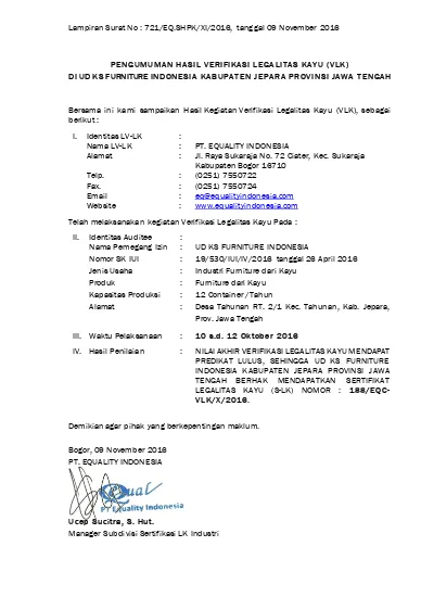 Lampiran Surat No Eq Shpk Xi Tanggal November