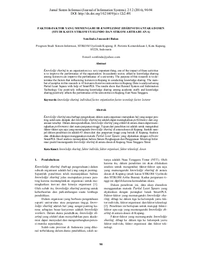 Jurnal Sistem Informasi Journal Of Information Systems DOI