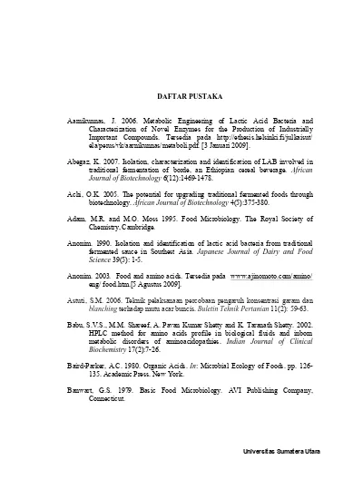 Daftar Pustaka Adam M R And M O Moss Food Microbiology The Royal