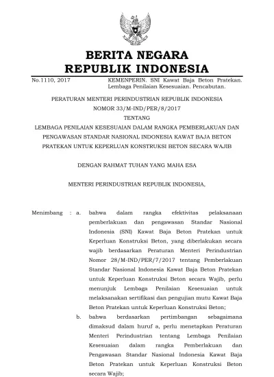 No Mengingat Undang Undang Nomor Tahun Tentang