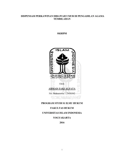 Pengertian Dan Dasar Hukum Dispensasi Perkawinan