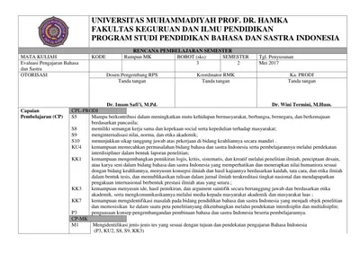 Universitas Muhammadiyah Prof Dr Hamka Fakultas Keguruan Dan Ilmu