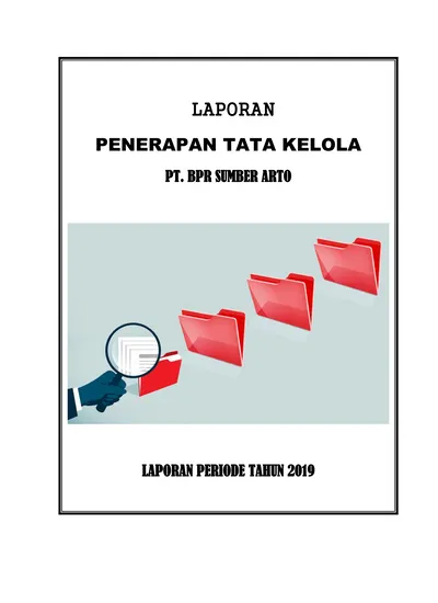 LAPORAN PENERAPAN TATA KELOLA PT BPR SUMBER ARTO