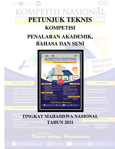 PETUNJUK TEKNIS KOMPETISI PENALARAN AKADEMIK BAHASA DAN SENI TINGKAT