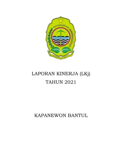 Laporan Kinerja Lkj Tahun