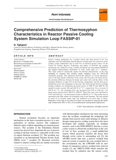 Comprehensive Prediction Of Thermosyphon Characteristics In Reactor