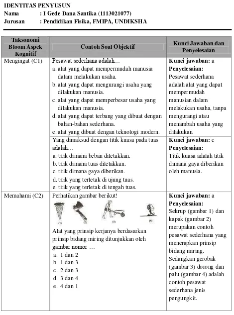 Soal Dan Pembahasan Fisika Taksonomi Blo