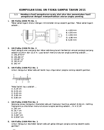 Top Pdf Kumpulan Soal Un Fisika Sampai Tahun 201 123dok Com