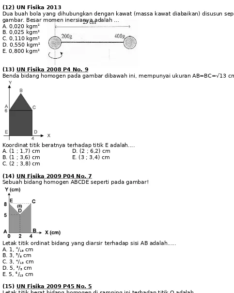 Kumpulan Soal Un Fisika Sampai Tahun 201