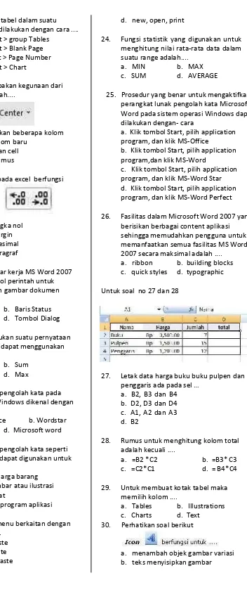 Soal Uas Tik Kelas 8 Smp Mts Semester 1 Ganjil