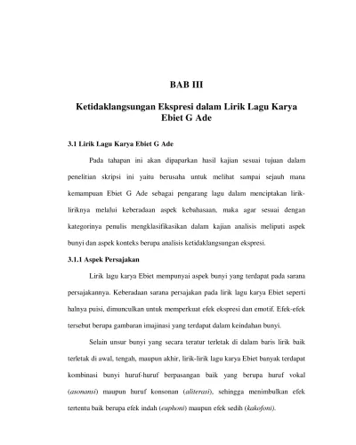 Analisis Ungkapan Persuasif Pada Lirik Lagu Ebiet G Ade Sebagai Materi Pembelajaran Bahasa Indonesia Di Smk Analisis Ungkapan Persuasif Pada Lirik Lagu Ebiet G Ade Sebagai Materi Pembelajaran Bahasa Indonesia Di Smk