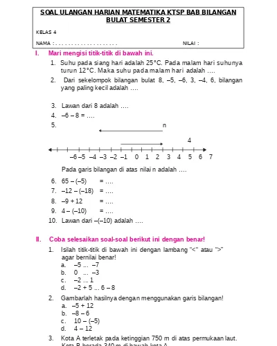 Top Pdf Soal Ulangan Matematika Kelas 8 Ktsp 123dok Com