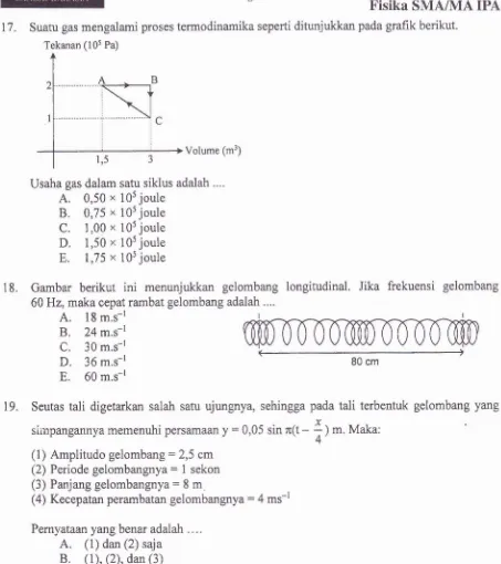 Kumpulan Soal Un Sma Ma Tahun 2011 2016 Soal Un Fisika 2015