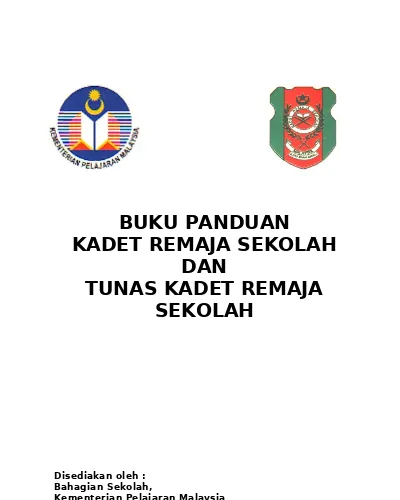 Pakaian Seragam Kadet Remaja Sekolah Menengah