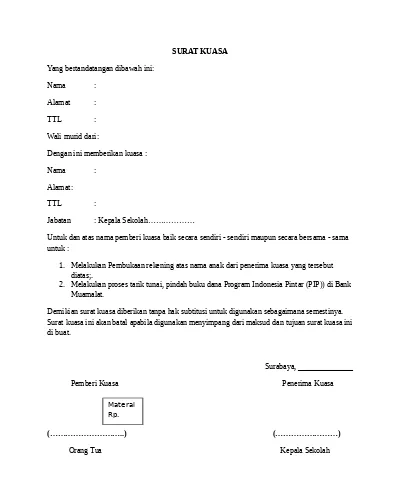 Contoh Surat Kuasa Pengambilan Uang Di Bank Contoh Surat Kuasa Pengambilan Yang Benar Keperluan Mengambil Uang Di Bank Terkadang Menjadi Sangat Penting Apalagi Dengan Jumlah Yang Besar Dan Kepentingan Yang Banyak