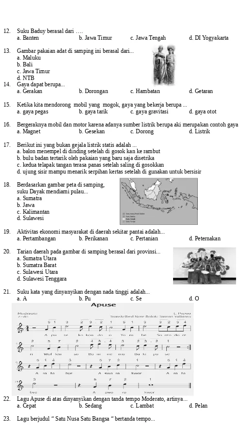 Soal Uts Semester 2 Kelas 4 Sd Mi Kurikulum 2013 4 7