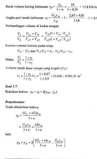Prinsip Mekanika Tanah Dan Soal Penyelesaian I