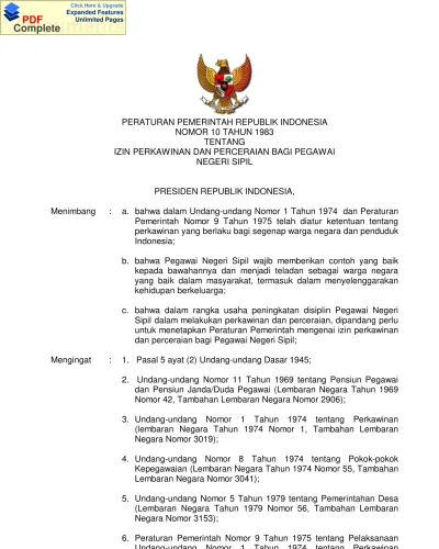 Pp 10 Tentang Perkawinan Dan Perceraian