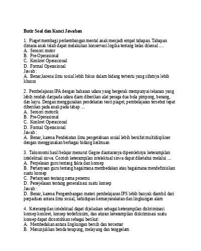 Top Pdf Soal Ujian Ut Pgsd Pdgk4103 Konsep Dasar 123dok Com