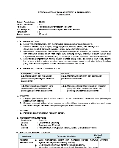 Rpp Matematika Kelas 5 Sd Semester 1 Kurikulum 2013 Revisi 2017 Dokumen Guru Edukasi 2 Satuan Jarak