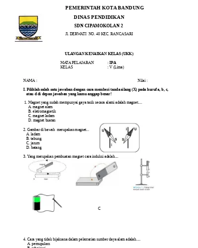 Soal Ukk Ipa Kelas V Sd Mi Kelas 5 Ipa