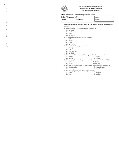 Top Pdf Soal Uas Sd Dan Mi Kelas 5 Ukk Quran 5 2 123dok Com