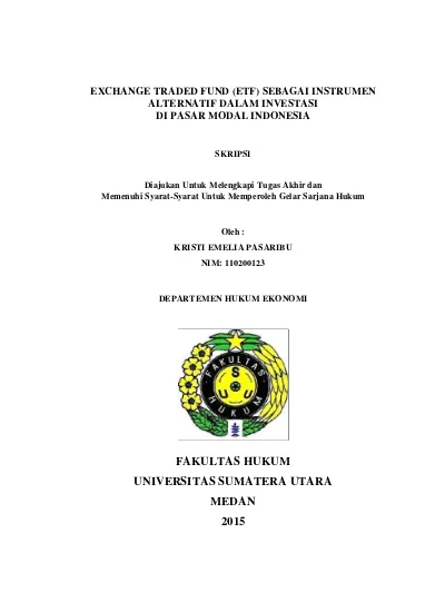 Top PDF BAB I PENDAHULUAN A. Latar Belakang - Exchange Traded Fund (Etf)  Sebagai Instrumen Alternatif Dalam Investasi Di Pasar Modal Indonesia -  123dok.com