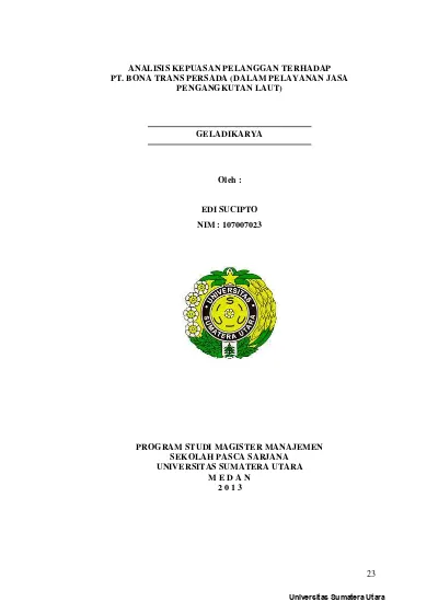 Pengaruh Fungsi Pengawasan Terhadap Disiplin Kerja Karyawan Pada Pt Bona Trans Persada Cabang Medan