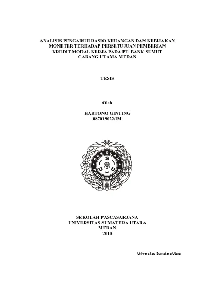 Top Pdf Pengaruh Analisis Rasio Keuangan Terhadap Pemberian Kredit Modal Kerja Jangka Menengah Pada Pt Bank Rakyat Indonesia Tbk Cabang Puteri Hijau Medan 123dok Com