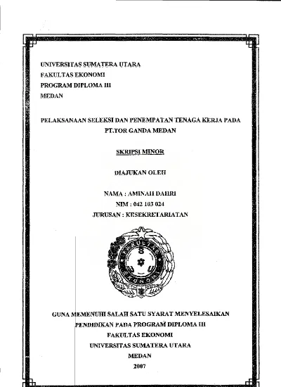 Top PDF Hasil Seleksi Dan Penempatan Tenaga Kerja Tahun 2007 – 2009 ...