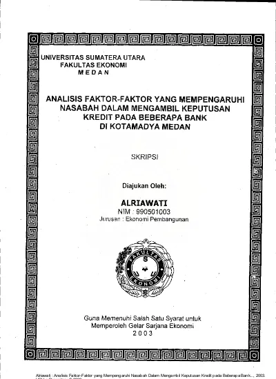 Analisis Faktor-Faktor Yang Mempengaruhi Nasabah Dalam Mengambil ...