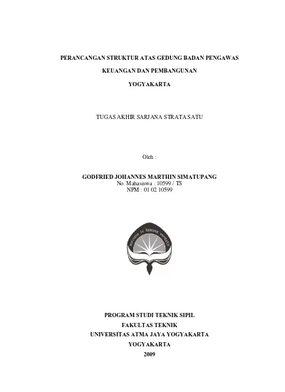 PERANCANGAN STRUKTUR ATAS GEDUNG BADAN PENGAWAS KEUANGAN DAN ...