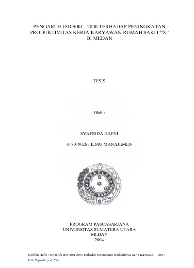 Top Pdf Iso 9001 2000 Terhadap Peningkatan Produktivitas Kerja Karyawan Rumah Sakit X Di Medan 123dok Com