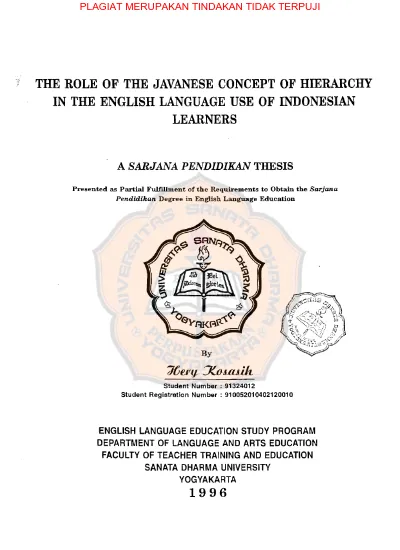 Componential Analysis Of Meaning O F The Word Melihat In Javanese And English Language