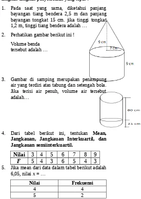 Soal Ulangan 1