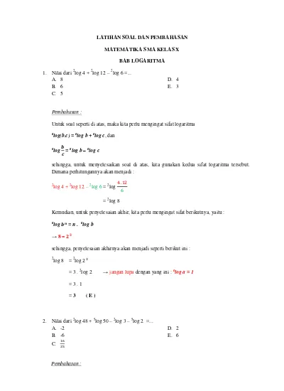 Top Pdf Latihan Soal Dan Pembahasan Matematika S 123dok Com