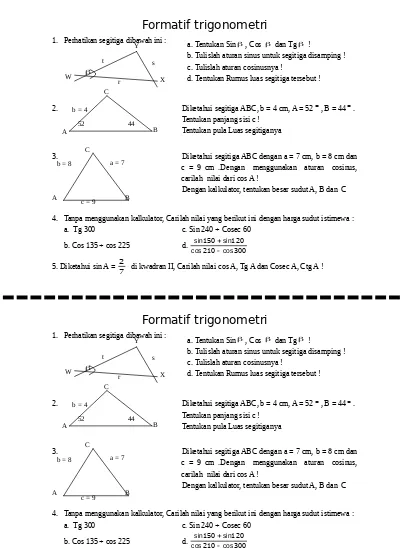 Soal Matematika Sma Ulangan Harian Persamaan Linier