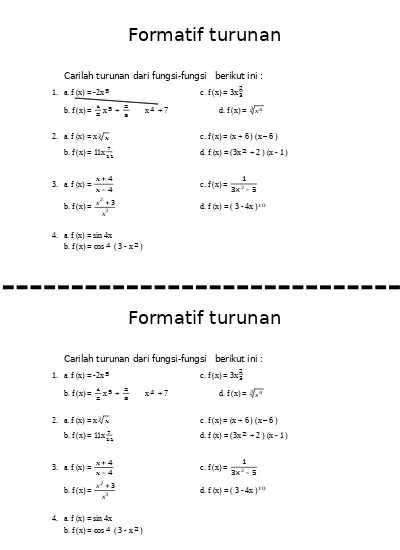 Soal Matematika Sma Ulangan Harian Transformasi