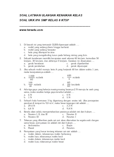 Top Pdf Soal Ukk Ipa Smp Kelas 123dok Com