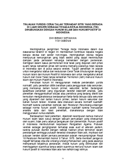 Tinjauan Hukum Islam Terhadap Hukum Dan Pelaksanaan Lafaz Cerai Di Luar Mahkamah Syari Ah Studi Kasus Di Sibu Sarawak Malaysia