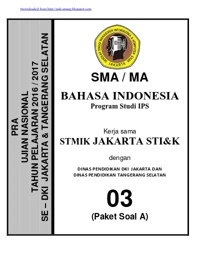 Prediksi Soal Un Sma Bahasa Inggris Ipa Ips Paket B Carisoal Com