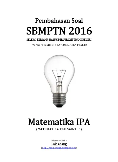 Top Pdf Sbmptn 2017 Matematika Ipa Kode 159 123dok Com