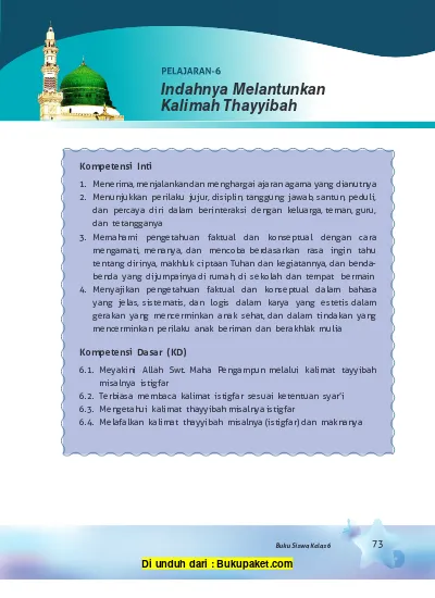 Pelajaran 1 Bersihkan Hati Dengan Menyebut Kalimah Tayyibah