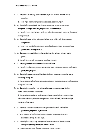 Top Pdf Contoh Soal Edwards Personal Preference Schedule Epps Contoh Soal Epps 123dok Com