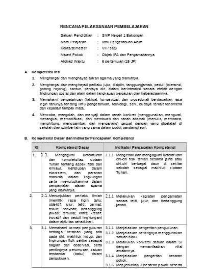 Rpp Ipa Kelas 7 Kurikulum 2013 Revisi 2016 Semester 1 Dan 2 Rpp Ipa 2 6